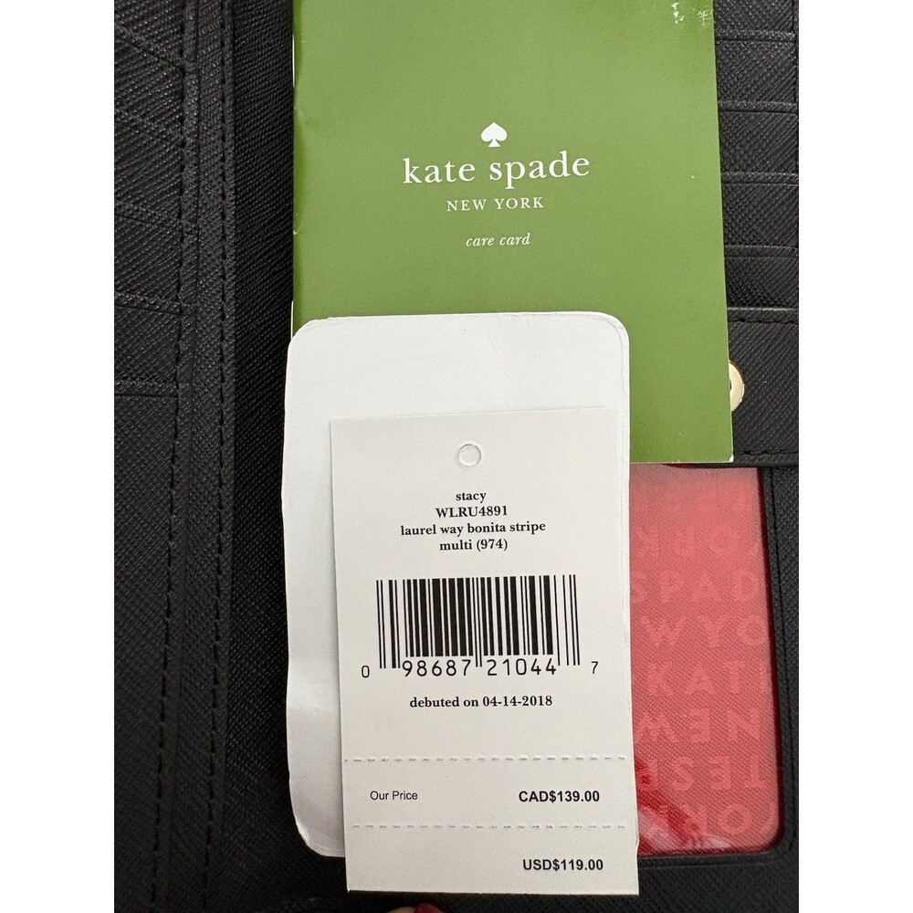 Kate Spade New York Staci Colorblock Large Slim Bifold Wallet Leather NEW NWT - Picture 7 of 7